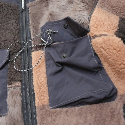 【and wander】アンドワンダー women's Mix boa jacket "2Color"