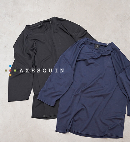 凌(しのぎ) AXESQUIN unisex ウロコシャツ 七分袖 "2Color"