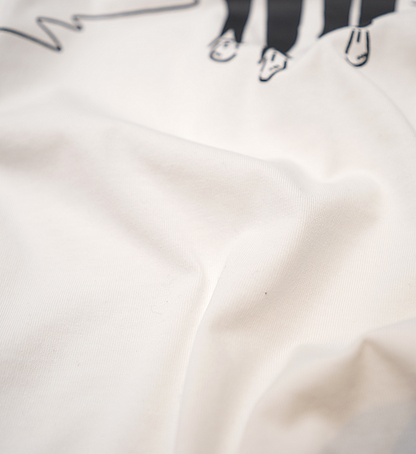 【and wander】アンドワンダー women's Yu Nagaba printed T "White"  ※ネコポス可