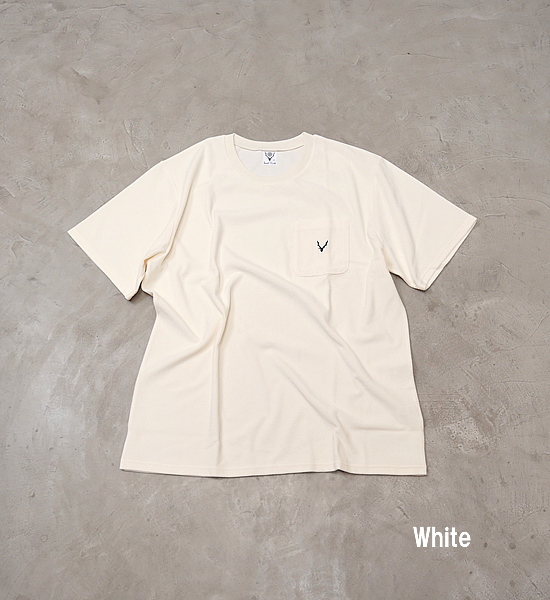 【South2 West8】サウスツーウエストエイト men's S/S Round Pocket Tee-C/PE Pile "3Color"