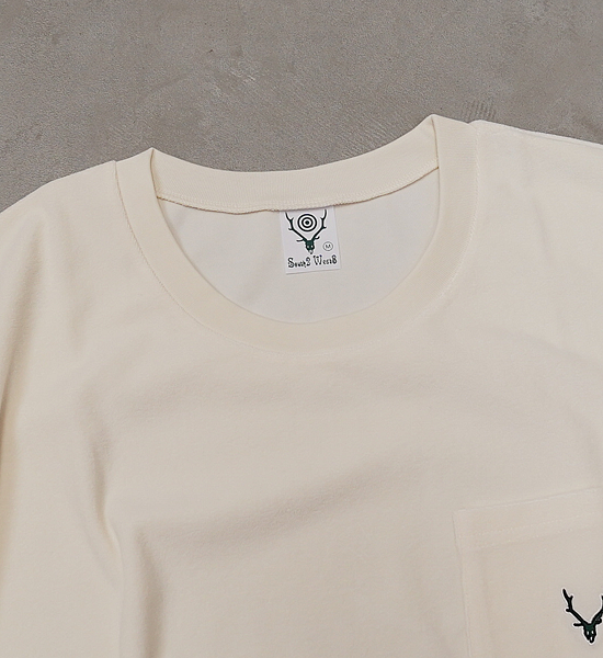 【South2 West8】サウスツーウエストエイト men's S/S Round Pocket Tee-C/PE Pile "3Color"