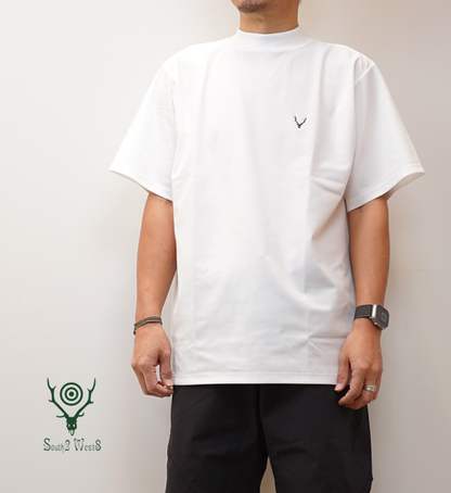 【South2 West8】サウスツーウエストエイト men's S/S Mock Neck Tee-Poly Pique "2Color" ※ネコポス可