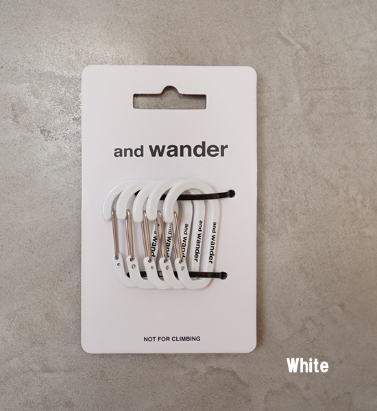 【and wander】アンドワンダー mini carabiner set "3Color"  ※ネコポス可