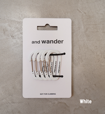 【and wander】アンドワンダー mini carabiner set "3Color"  ※ネコポス可