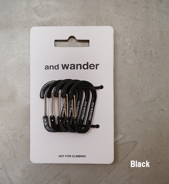 【and wander】アンドワンダー mini carabiner set "3Color"  ※ネコポス可