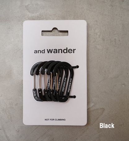 【and wander】アンドワンダー mini carabiner set "3Color"  ※ネコポス可