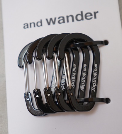 【and wander】アンドワンダー mini carabiner set "3Color"  ※ネコポス可