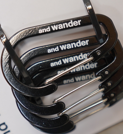 【and wander】アンドワンダー mini carabiner set "3Color"  ※ネコポス可