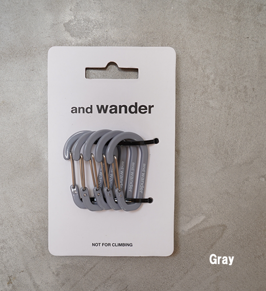 【and wander】アンドワンダー mini carabiner set "3Color"  ※ネコポス可