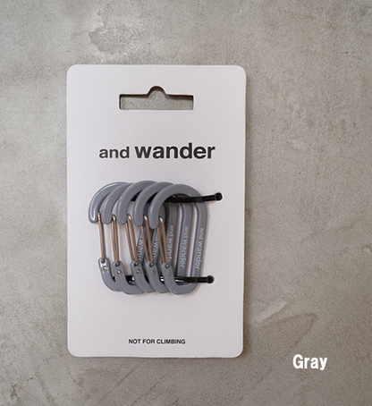 【and wander】アンドワンダー mini carabiner set "3Color"  ※ネコポス可