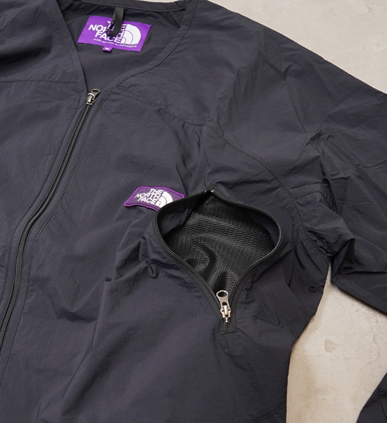 【THE NORTH FACE PURPLE LABEL】ノースフェイスパープルレーベル men's Nylon Ripstop Field Cardigan "Black"