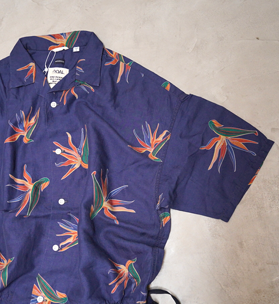 【nanamica】ナナミカ women's Cupra Hemp Aloha Shirt Dress "Navy"