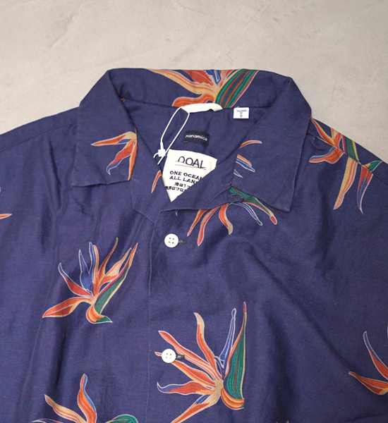 【nanamica】ナナミカ women's Cupra Hemp Aloha Shirt Dress "Navy"