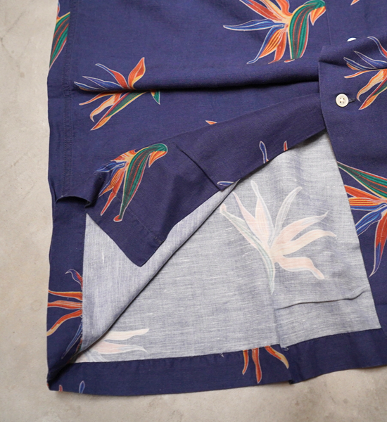 【nanamica】ナナミカ women's Cupra Hemp Aloha Shirt Dress "Navy"