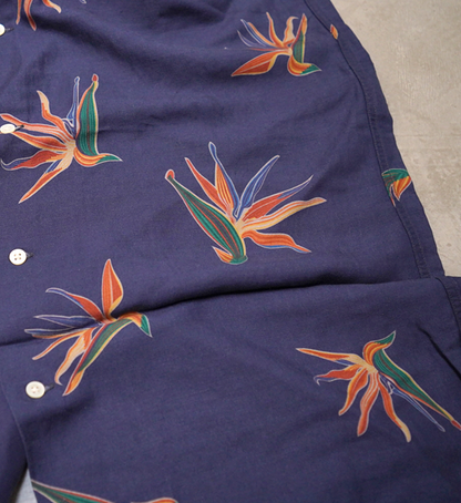 【nanamica】ナナミカ women's Cupra Hemp Aloha Shirt Dress "Navy"