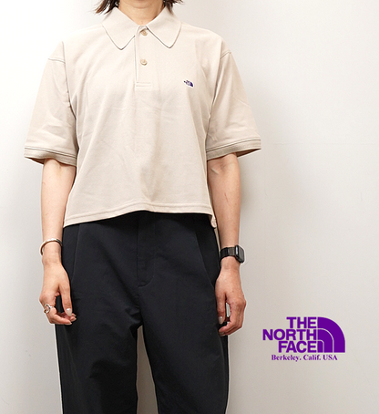 【THE NORTH FACE PURPLE LABEL】ノースフェイスパープルレーベル women's Moss Stitch Field Cropped Polo "2Color"