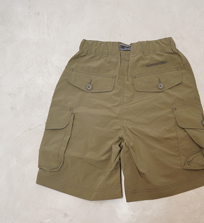 【and wander】アンドワンダー oversized cargo short pants "Khaki"