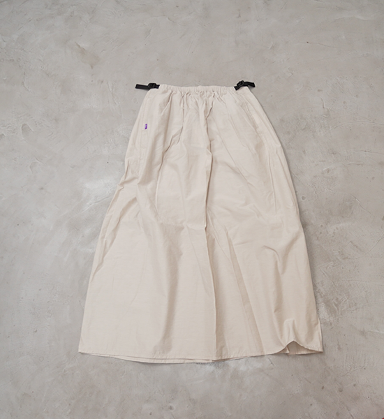 【THE NORTH FACE PURPLE LABEL】ノースフェイスパープルレーベル women's Field Gathered Skirt "Light Beige"