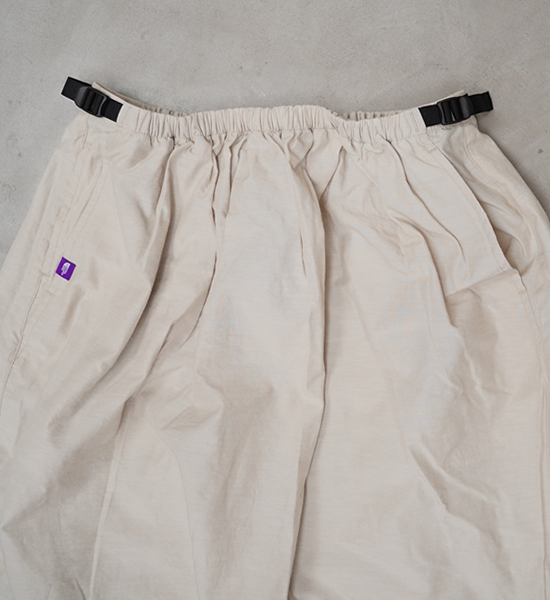 【THE NORTH FACE PURPLE LABEL】ノースフェイスパープルレーベル women's Field Gathered Skirt "Light Beige"