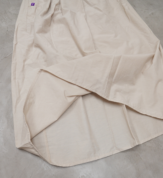 【THE NORTH FACE PURPLE LABEL】ノースフェイスパープルレーベル women's Field Gathered Skirt "Light Beige"