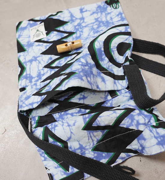 【South2 West8】サウスツーウエストエイト String Bag-Cotton Cloth/Batik Printed "Skull&Target" ※ネコポス可