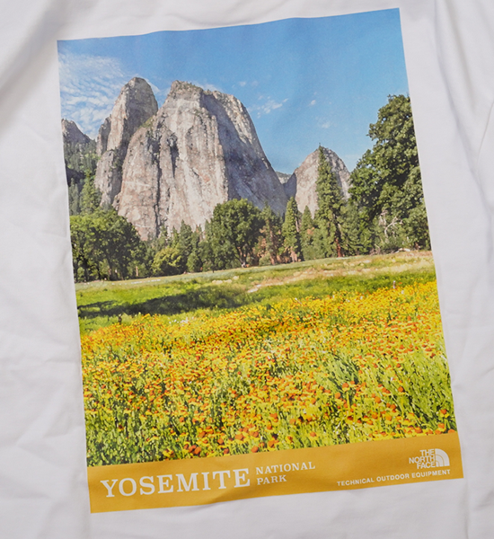 【THE NORTH FACE】ザノースフェイス unisex S/S Yosemite Scenery Tee "White" ※ネコポス可