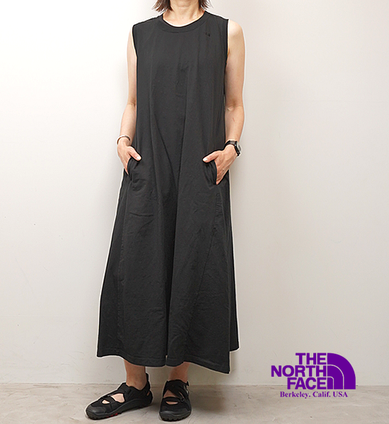 【THE NORTH FACE PURPLE LABEL】ノースフェイスパープルレーベル women's 5.5oz Sleeveless Flared Dress "Black"