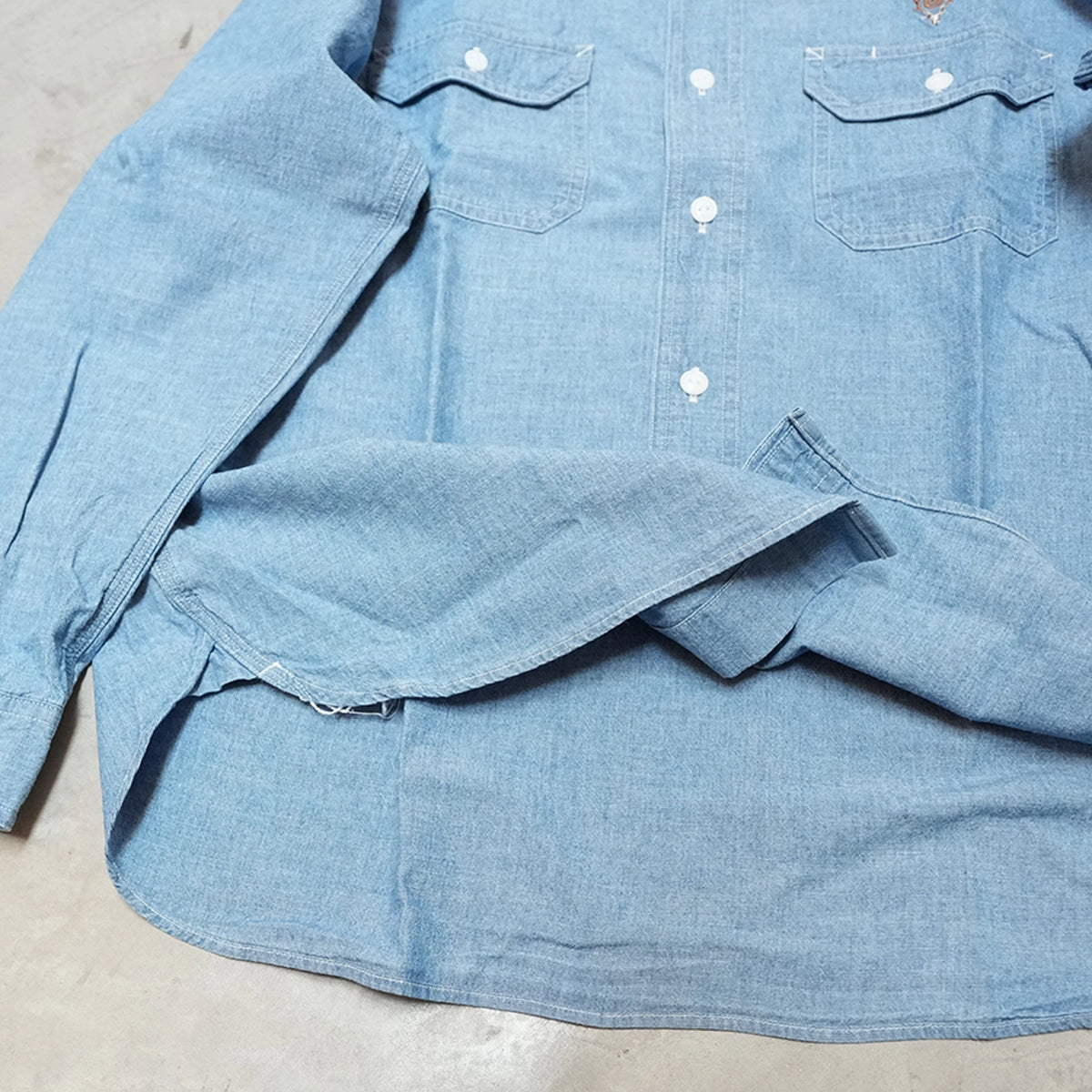 【South2 West8】サウスツーウエストエイト Work Shirt - Cotton Chambray "Sax"