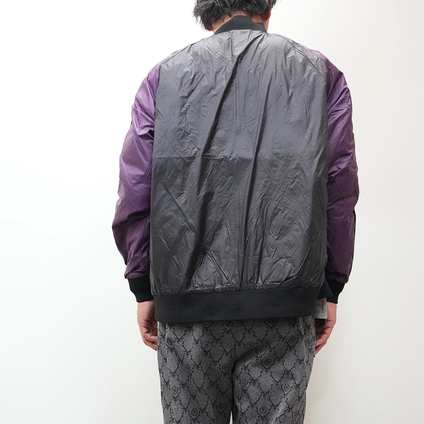【TAION】タイオン unisex Japan Special Reversible Sukajan Down Jacket "Black/Off White×Black/D.Purple"