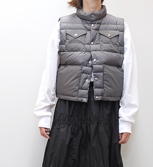 【THE NORTH FACE PURPLE LABEL】ノースフェイスパープルレーベル  women's Ripstop Short Sierra Vest "Asphalt Gray"