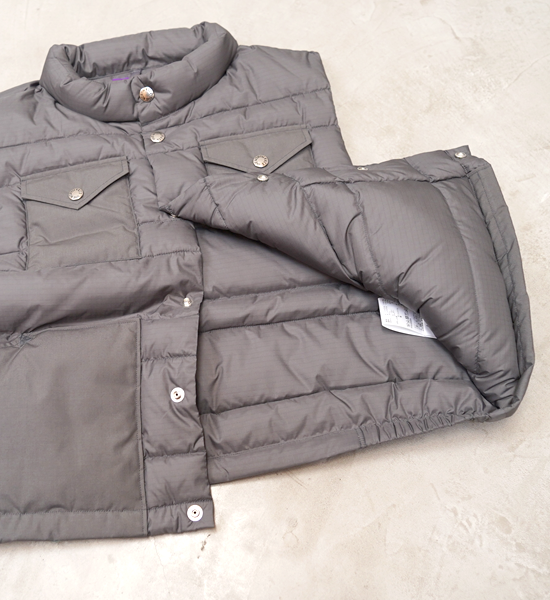 【THE NORTH FACE PURPLE LABEL】ノースフェイスパープルレーベル  women's Ripstop Short Sierra Vest "Asphalt Gray"