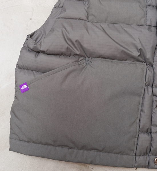 【THE NORTH FACE PURPLE LABEL】ノースフェイスパープルレーベル  women's Ripstop Short Sierra Vest "Asphalt Gray"