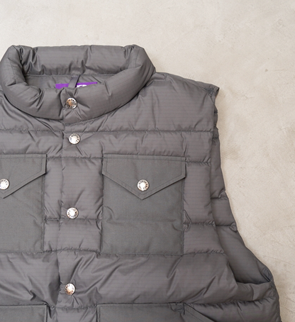 【THE NORTH FACE PURPLE LABEL】ノースフェイスパープルレーベル  women's Ripstop Short Sierra Vest "Asphalt Gray"