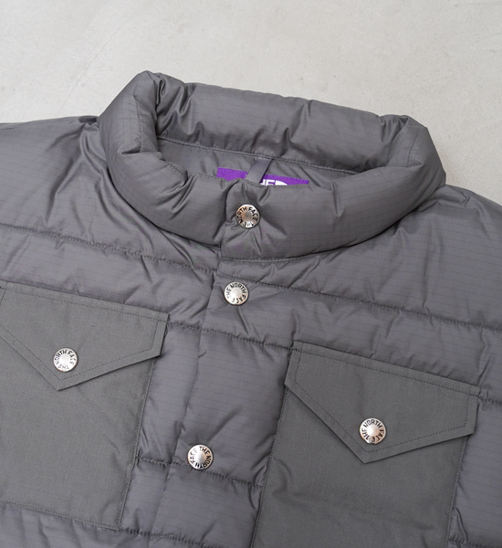 【THE NORTH FACE PURPLE LABEL】ノースフェイスパープルレーベル  women's Ripstop Short Sierra Vest "Asphalt Gray"