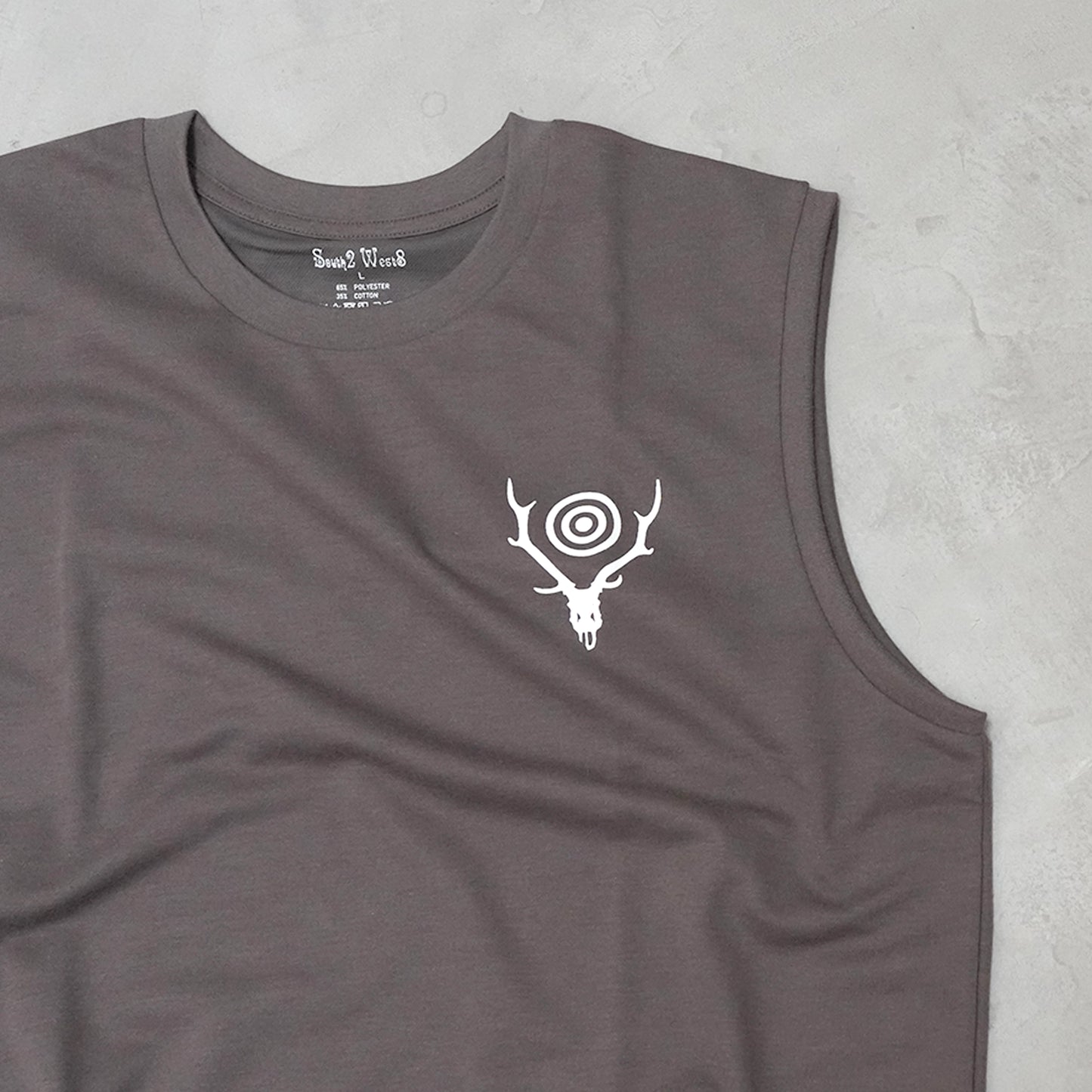 【South2 West8】サウスツーウエストエイト men's Sleeveless Crew Neck Tee - Skull & Target "3Color"