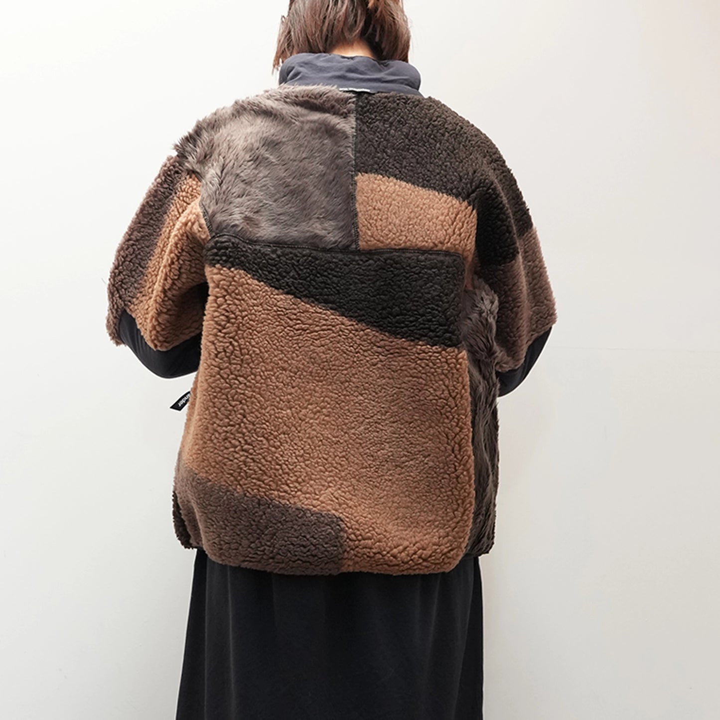 【and wander】アンドワンダー women's Mix boa jacket "2Color"