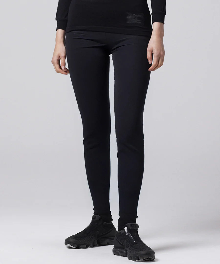 【TAION】タイオン women's Merino Wool Under Wear Long Leggings "Black" ※ネコポス可