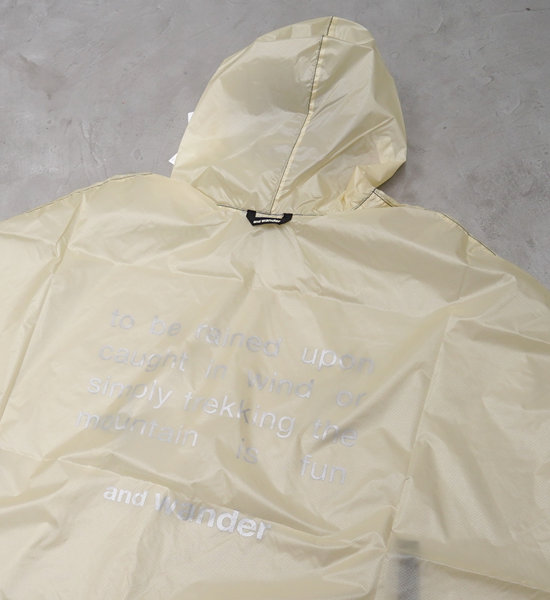 【and wander】アンドワンダー sil poncho "3Color"