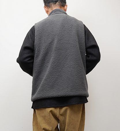 【South2 West8】サウスツーウエストエイト men's Reversible. Vest-P.Fleece/N.Ripstop "Black"