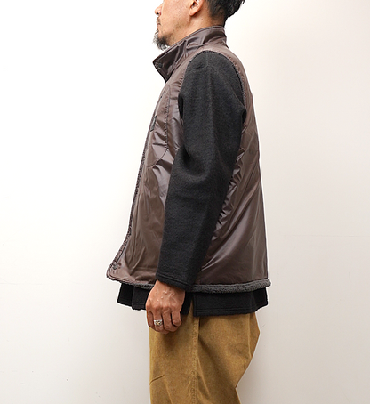 【South2 West8】サウスツーウエストエイト men's Reversible. Vest-P.Fleece/N.Ripstop "Black"