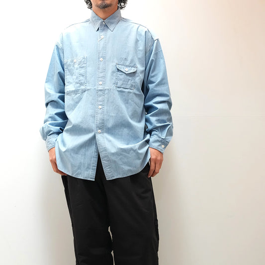 【nanamica】ナナミカ men's Regular Collar Chambray Shirt "Light Indigo"