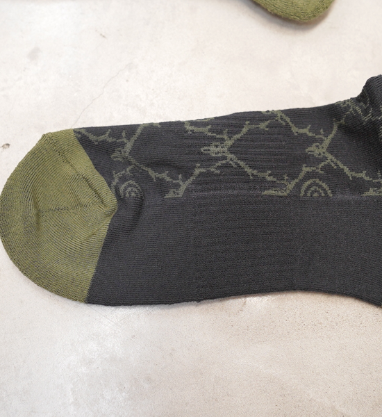 【South2 West8】サウスツーウエストエイト Socks-Cotton Jq./Skull&Target "Black" ※ネコポス可