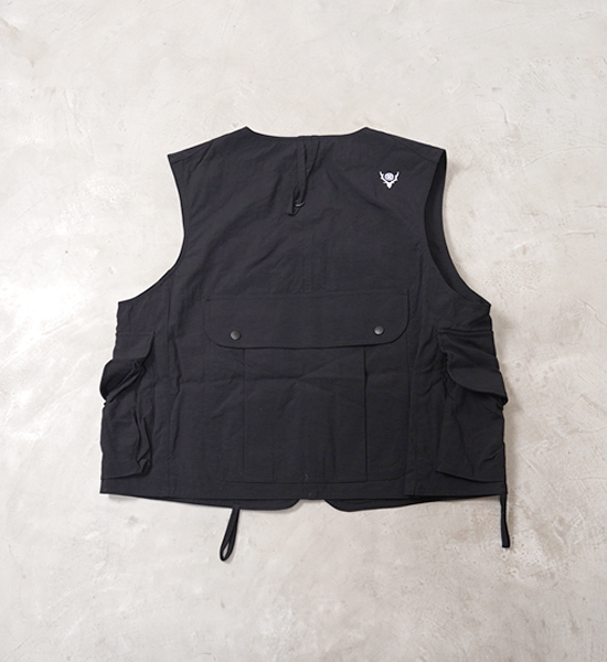 【South2 West8】サウスツーウエストエイト men's Tenkara Vest-Nylon Oxford "Black"