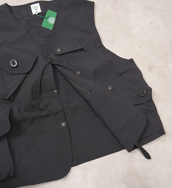 【South2 West8】サウスツーウエストエイト men's Tenkara Vest-Nylon Oxford "Black"