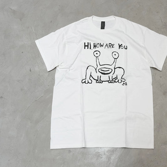 【DANIEL JOHNSTON】ダニエルジョンストン S/S Print Tee 'Hi How Are You Mural? "White" ※ネコポス可