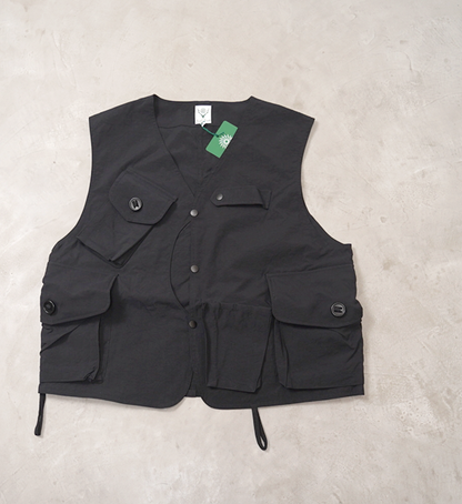 【South2 West8】サウスツーウエストエイト men's Tenkara Vest-Nylon Oxford "Black"