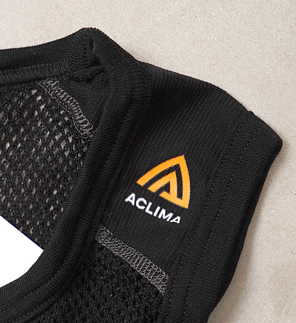 【ACLIMA】アクリマ men's Wool Net Singlet "Black"