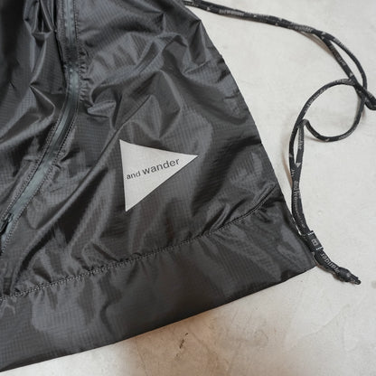 【and wander】アンドワンダー crispy rip drawstring bag "2Color" ※ネコポス可