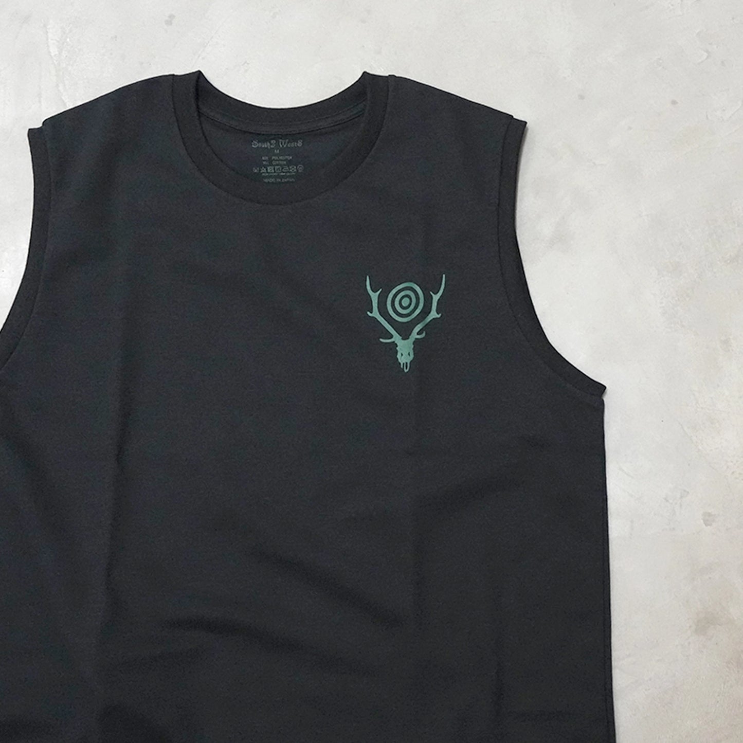 【South2 West8】サウスツーウエストエイト men's Sleeveless Crew Neck Tee - Skull & Target "3Color"