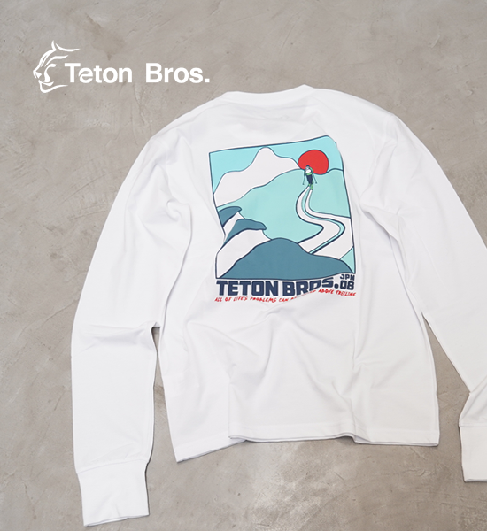 【Teton Bros】ティートンブロス men's TB Above Treeline L/S Tee "White" ※ネコポス可